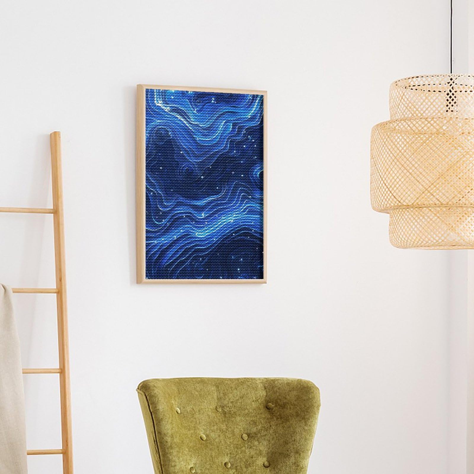 Amazon.com: JTKBNVM Electric Blue Pattern 5D Diamond Painting Kits